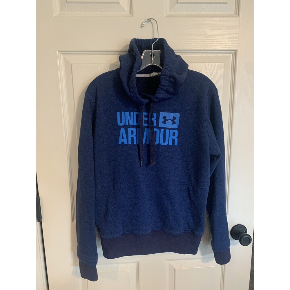 UNDER ARMOUR UA THREADBORNE FLEECE WOMEN'S HOODIE SIZE MEDIUM BLUE - Picture 3 of 11